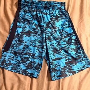 tek gear Blue and Black Digital Camo Athletic Shorts
